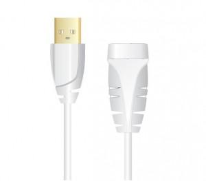 CABLU USB2.0 Plus prel. A (T) - A (M),  2.0m, White, SXC4302