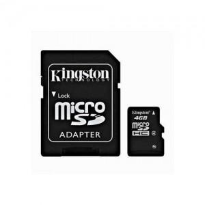 Card memorie Kingston microSD 4GB + ADAPTOR SD (SDHC clasa 4), 4GBMICROKING