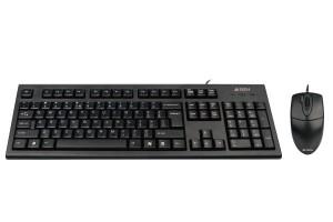 KIT A4TECH  KR-8520D: Tastatura KR-85-PS2 + Mouse OP-620D-B PS2, Black, KR-8520D