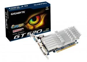 Placa video Gigabyte N520SL-1GI PCIE 2.0 1GB DDR3 64BIT GeForce GT 520 LOW PROFILE, GV_N520SL-1GI