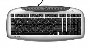 Tastatura A4Tech KBS-21, ANTI-RSI USB Keyboard (Silver/Black) (US layout), KBS-21-USB