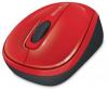 Mouse wireless microsoft 3500 flame red gloss,