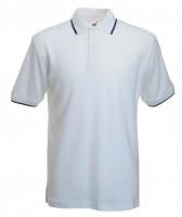 TRICOU POLO TIPPED BARBATI ALB 13-448-SZA FRUIT OF THE LOOM