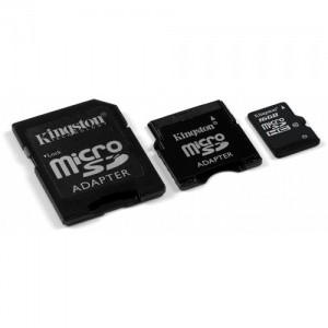 Kingston Card memorie MicroSDHC 16GB Class 10 + 2 adaptoare