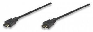 Cablu HDMI manhattan HDMI- Male-HDMI-Male, 10 m, Black, Polybag, 322539