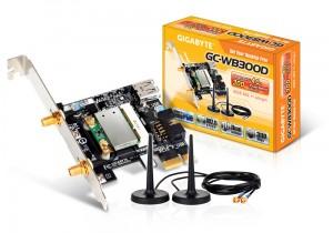 Placa de retea Gigabyte WI FI NETWORK CARD,PCI-E, 802.11a b g n,300 Mbps, GC-WB300D