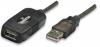Active Extension Cable USB Manhattan Hi-Speed USB 2.0, 2,0m, Black, 150958