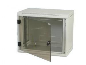 Triton 19 inch wall cabinet 9HE, Triton RBA-09-AS5-CAX-A1, 600x495, one-piece, glass door