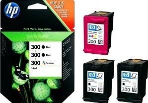 HP 3-Pack, 300 Ink Cartridge, SD518AE, HPINK-SD518AE