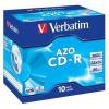 CD-R VERBATIM AZO 52X 700MB CRYSTAL JEWEL CASE 10, 43327