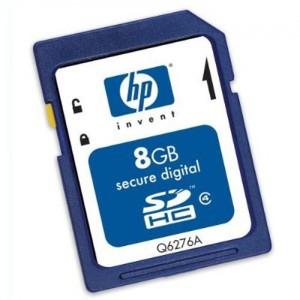 Card memorie HP SDHC 8GB, Class 4, cu adaptor, SDU8GBHC4HP-EF