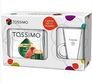 Pachet promo Tassimo Caffe Crema 104g + pahar