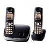 Telefon fara fir DECT Panasonic KX-TG6512FXB, 2 receptoare, Caller ID, Negru   KX-TG6512FXB
