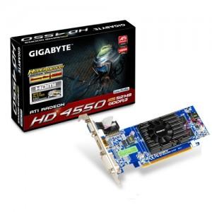 Placa video Gigabyte ATI Radeon HD 4550, 512MB, DDR3, 64bit, DVI-I, PCI-E R455HM-512I