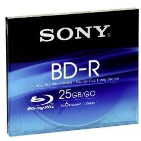 Sony Blu-Ray BD-R Disk 6x, 25GB, 5 buc/pachet, 5BNR25B