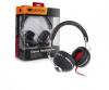 Casti CANYON, Black stereo headphone with musical note pattern, CNS-HHP3
