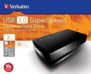 HDD EXTERN 2TB VERBATIM 3.5 DESKTOP USB3.0 NEGRU - VB-47659