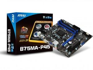 Placa de baza MSI Socket 1155, B75Ma-P45, Intel B75, 4Xddriii (2400Mhz Oc), 1*PCI-Ex 3.0, 1, B75Ma-P45