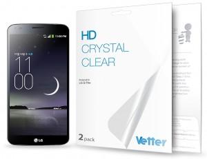 Screen Protector Vetter HD Crystal Clear for LG G Flex, SPVTLGGFLEXPK2