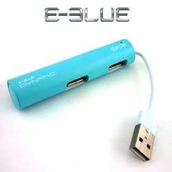 Hub USB E-Blue Dynamic Freedom Blue mini tube  4 port-uri USB EHB037BL