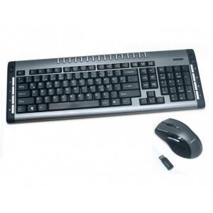 Kit tastatura + mouse KeyOffice Wireless MK65497G Grey Black