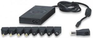 Notebook Power Adapter Mini Manhattan  70W, 15-20V, 9 DC plug tips. Black, Retail Box., 101639