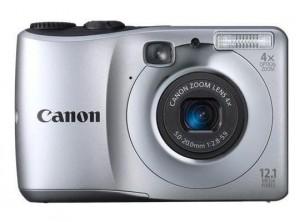 Aparat Foto Digital Canon Bundle PowerShot A1200 Silver si KIT 1 Incarcator cu acumulatori Philips,  Card 2Gb, AJ5031B002AA-K