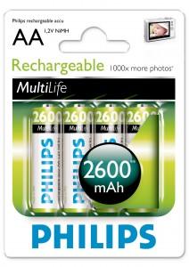 Acumulatori Philips Multi Life  HR6(AA), 2600mAh 4 Buc-blister, R6B4B260/10
