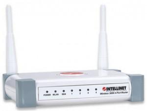 Intellinet Wireless 300N Router with 4 Port 10/100 Switch, 524490