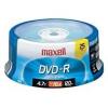 DVD-R MAXELL 16X INKJET FF 25 Full Face Prin, QDIJ-RMXFF25