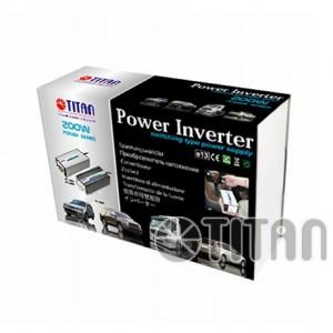 Incarcator auto TITAN HW-200E5 Car Inverter 200W-DC 12V/24V autoswitch, Schuko and 1 USB Port, HW-200E5
