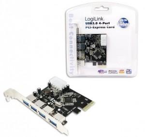 Card Logilink PCI-Express adaptor la 4 x USB 3.0, PC0057