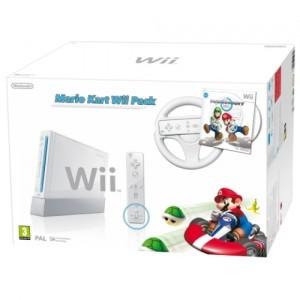 Consola Nintendo WII White + Joc Mario Kart + Volan Wii Wheel + Wii Remote Plus Controller   NIN-WI-MKKBKWRG