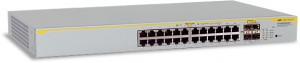 Switch Alleid Telesis AT-8000GS/24 10/100/1000T x 24 ports stackable Gigabit Ethernet switch with 4 combo SFP ports