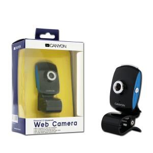 Web Camera CANYON CNR-WCAM413G1 (1.3Mpixel, CMOS, USB 2.0) Black/Blue, CNR-WCAM413G1