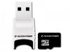 Micro sdhc card silicon power 4gb (class 4) with stylish usb reader,