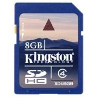 Secure Digital Card HIGH CAPACITY 8GB Class 4(SDHC Card) Kingston