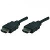 Cablu HDMI Manhattan Male to Male, 3 m, Black, 306126