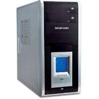 Middletower ATX 500W alimentare SATA, 4 bay, black, blue LCD, USB, long, 2xCD co, MG416