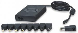 Notebook Power Adapter Mini Manhattan 90W, 15-20V, 5DC plug tips. Black. Retail Box, 101646