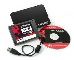SSD Kingston SSDNow  64GB V100 SATA 2 2.5 Inch Notebook Bundle, SV100S2N/64G