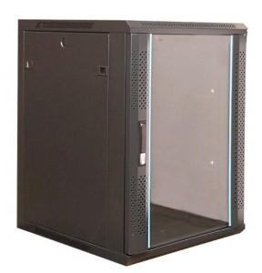 Wallmounted cabinet 12U 19inch/ 600mm, usa fata sticla securizata inchidere cu chei, Xcab-12u60S