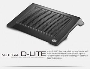 Laptop cooling pad Cooler Master, Notepal D-Lite, Plastic, Ventilator silentios de 14 cm, compatibil cu laptopuri de pana la 15.4 inch, Negru, R9-NBC-DLTK-GP