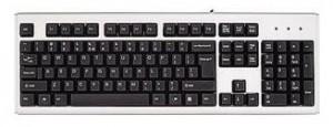 Tastatura A4Tech KM-720, Standard Keyboard PS/2 (Silver/Black) (US layout), KM-720-SB