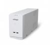 Ups gembird 650va w. avr, charger 2 usb, white,