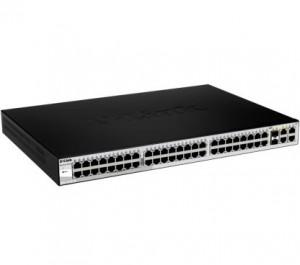 D-Link SWITCH 48-port 10/100/1000 Gigabit Smart Switch including 4 Combo 1000BaseT/SFP   DGS-1210-48