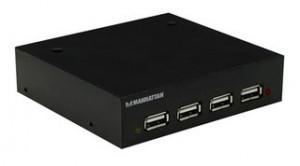 Hub USB 2.0 Manhattan 4 port Internal Black, 350310