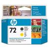 Cap printare color negru mat si galben  hp 72