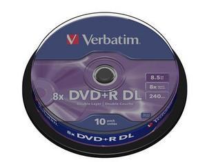 DVD Verbatim DVD+R DL 43666 Logo Double Layer 8X 10/P, QDDL+RVBLOGO8X10