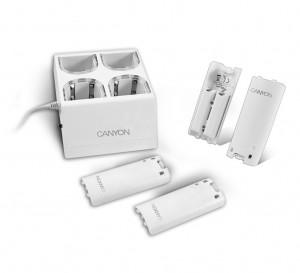 Incarcator CANYON (4 rechargeable battery packs) for Wii CNG-WII04